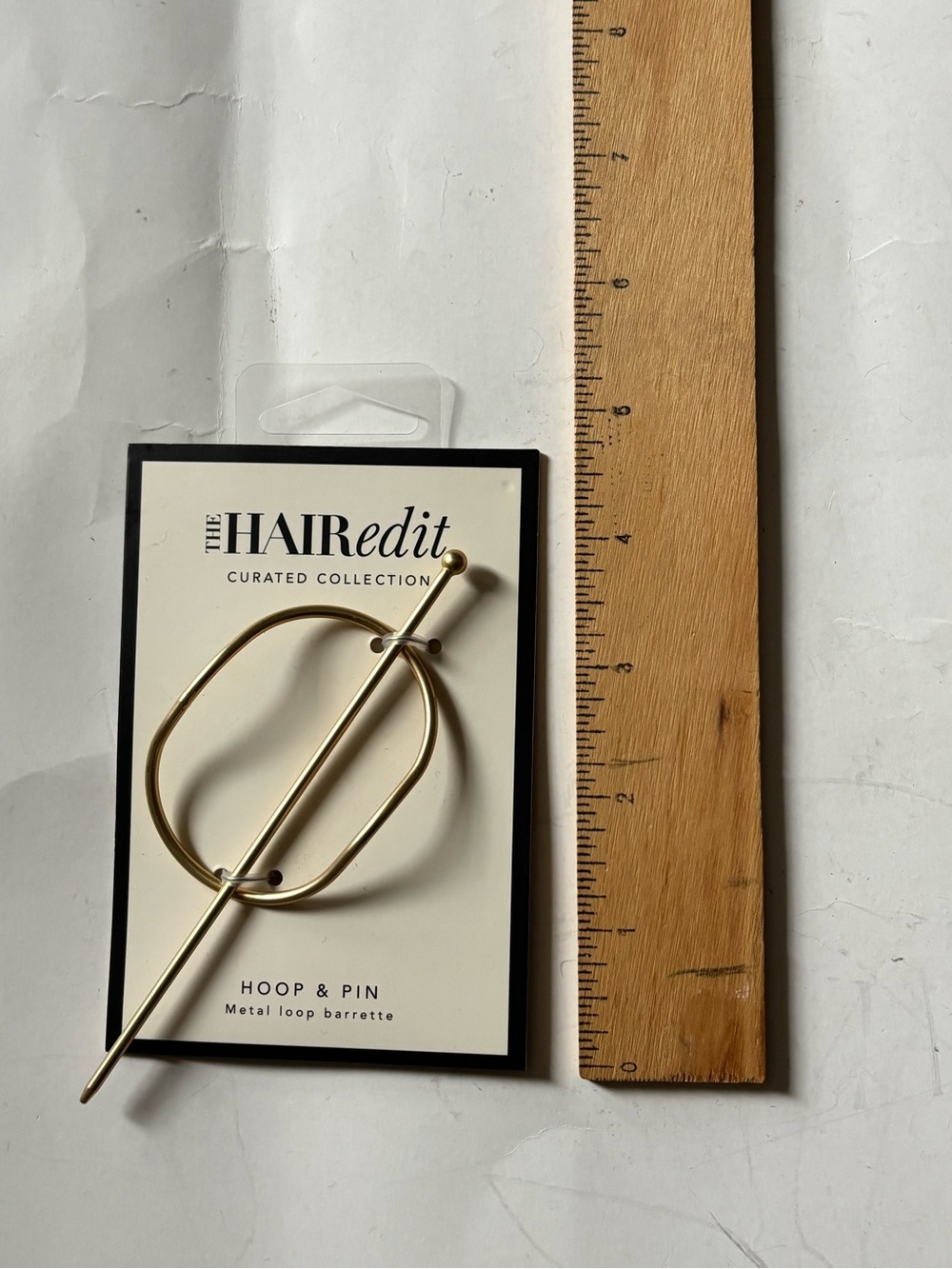 Gold Hoop & Pin Metal Loop Barrette